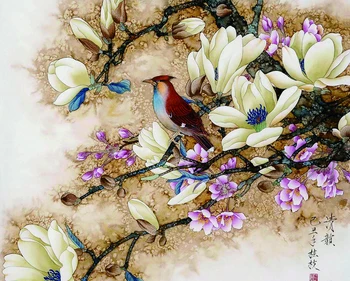 

Flower in Vase DIY Digital Paint Drawing Kit Oil Painting by Number on Canvas Home Decor Wall Poster Gift Birds and Flowers Q418