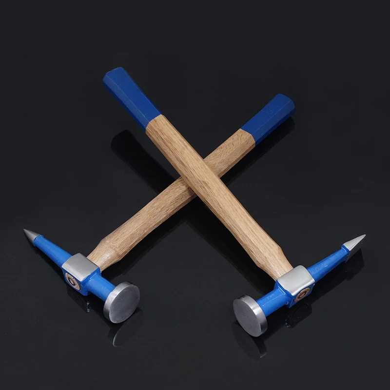 1PC Sheet metal hammer Flat head & pointed & Square head Walnut handle sheet metal hammer Automotive sheet metal tools