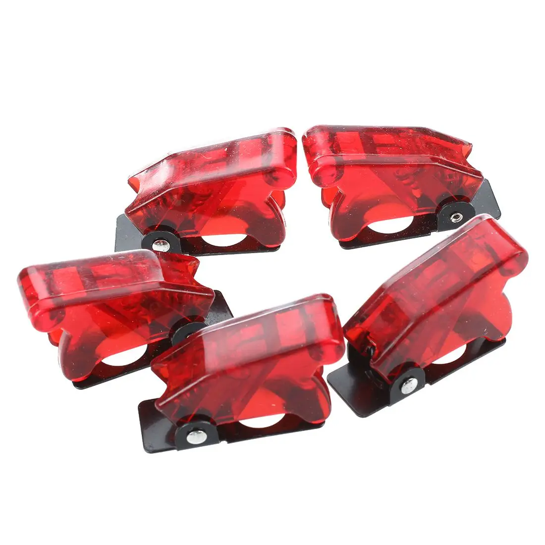 5 Pcs 12mm Mount Dia. Red Safety Flip Cover for Toggle Switchin Switch