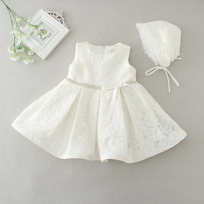 IYEAL/праздничные платья для маленьких девочек на день рождения крестины Пасха, платье принцессы для маленьких девочек, кружевное платье с цветочным узором для детей - Цвет: Белый