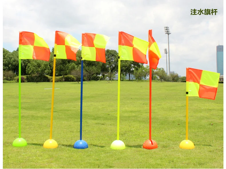 

New Water Injection Base Football Door Pole Flag Logo Bar Training Equipment Sign Obstacle Marker Rod top quality