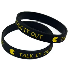 OneBandaHouse Talk It out силиконовый браслет классический слоган браслеты для модные украшения для молодежи