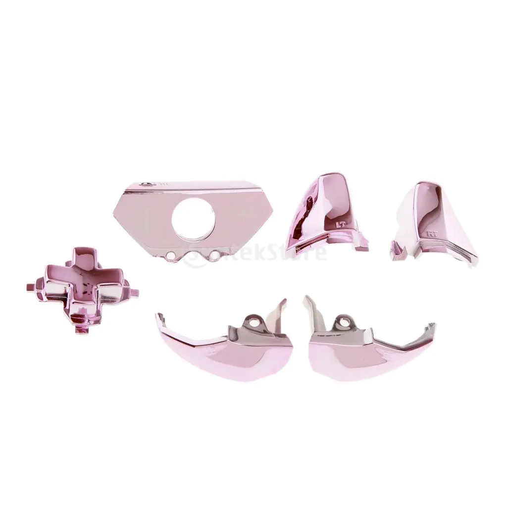 Custom Chrome Controller Case Housing Kit Full Shell for Xbox One Pink