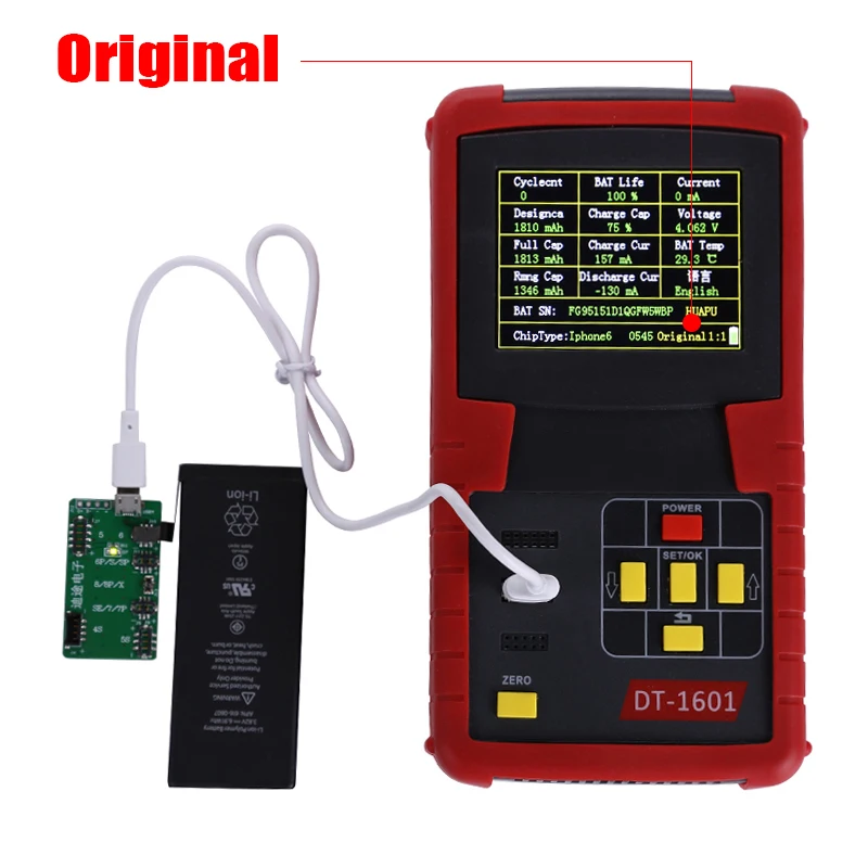

Battery Checker For iPhone X 8 8P 7 7P 6S 6SP 6 6P 5S 4S Battery Tester Clear Cycle Battery Efficiency Tester