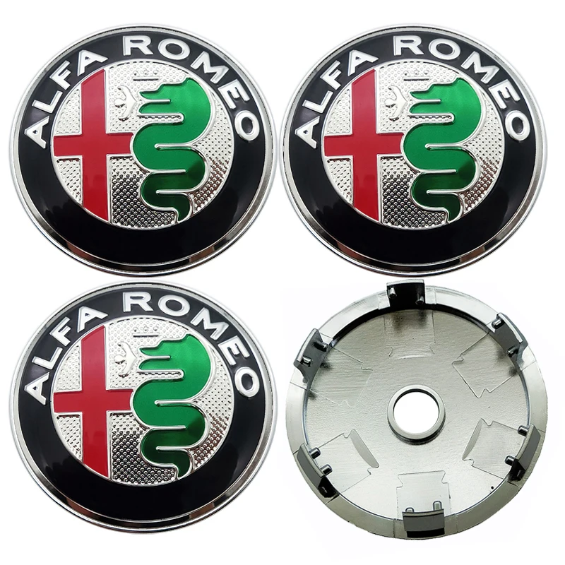 4 шт., 60 мм Автомобильная эмблема, колпачок ступицы колеса для ALFA ROMEO Mito 147 156 159 166 Giulietta Mito Spider GT Stelvio