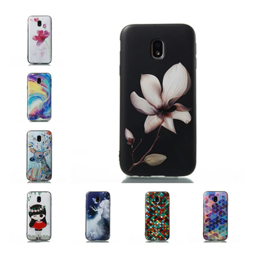 HEMASOLY Case For Samsung J2 2018 J3 J5 J7 2016 Prime Silicone 2017 EU Version 3D Relif Painted |