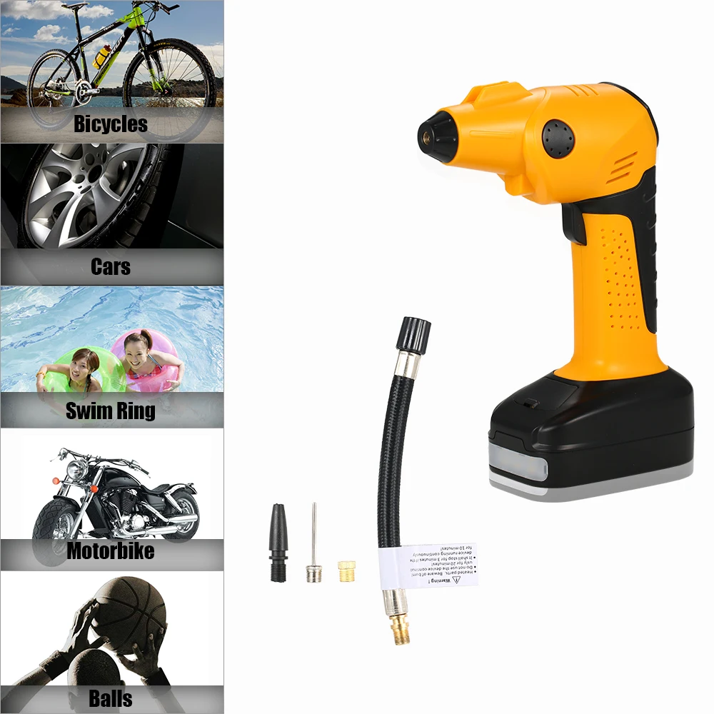 Rechargeable Cordless Tire Inflator Automatic Wireless Handheld Vehicle Pump Multifunctional Portable Emergency Air Compressor |