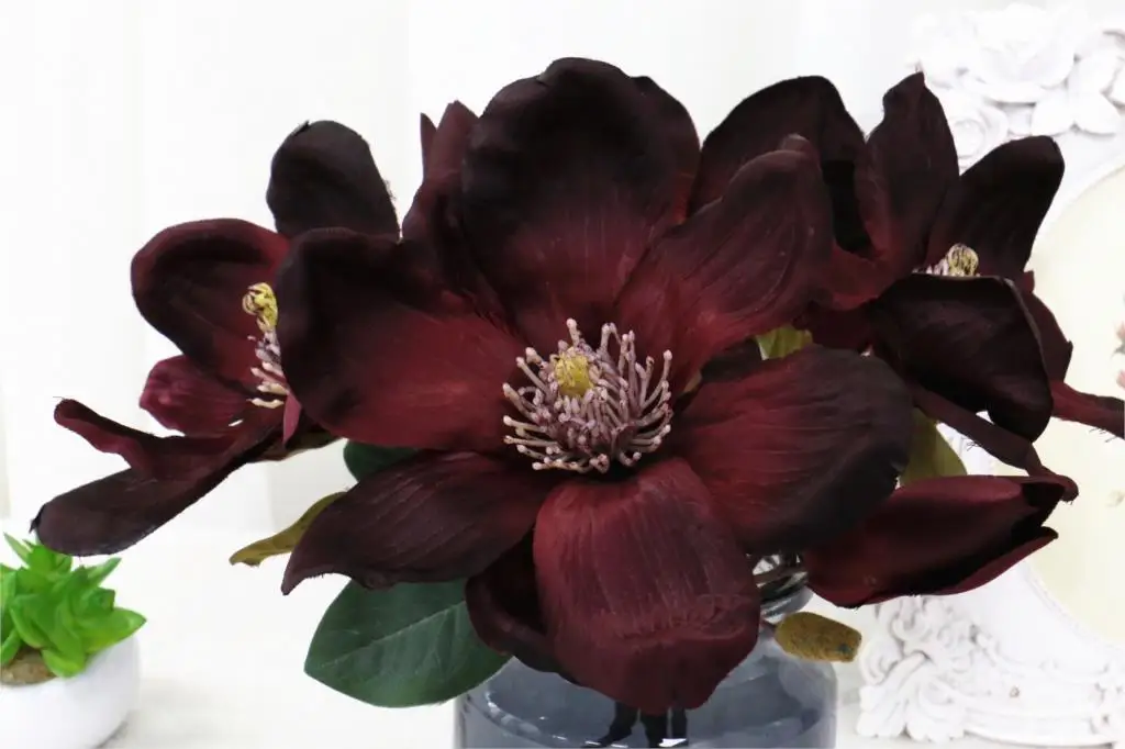 Маленькая короткая ветка, винтажный искусственный цветок магнолии, Орхидея, домашний декор, настольный Свадебный букет невесты, ручной цветок, растение розы