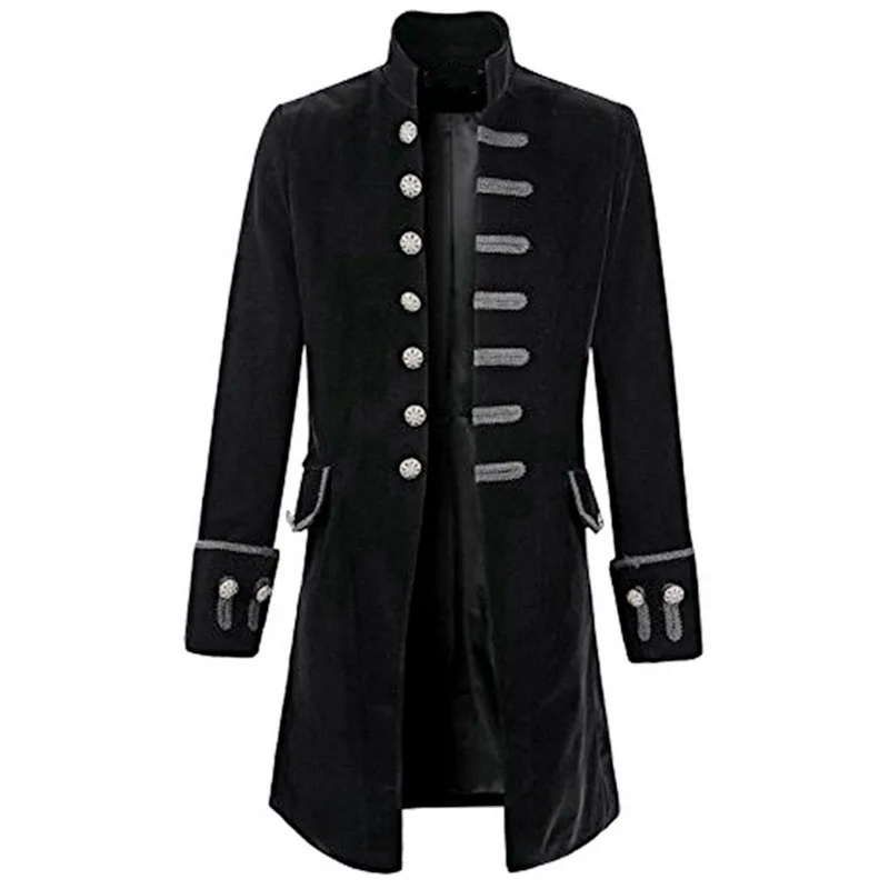VERTVIE 2018 Men Thin Steampunk Jacket Gothic Steampunk Victorian Coat ...