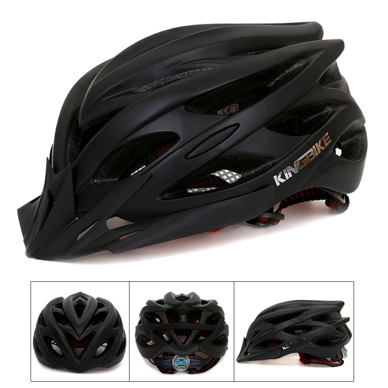 KINGBIKE Cycling Helmet Women Men Bicycle Helmet Road Mountain With Back Light MTB Bike Helmet Red Blue Titanium Casco Ciclismo
