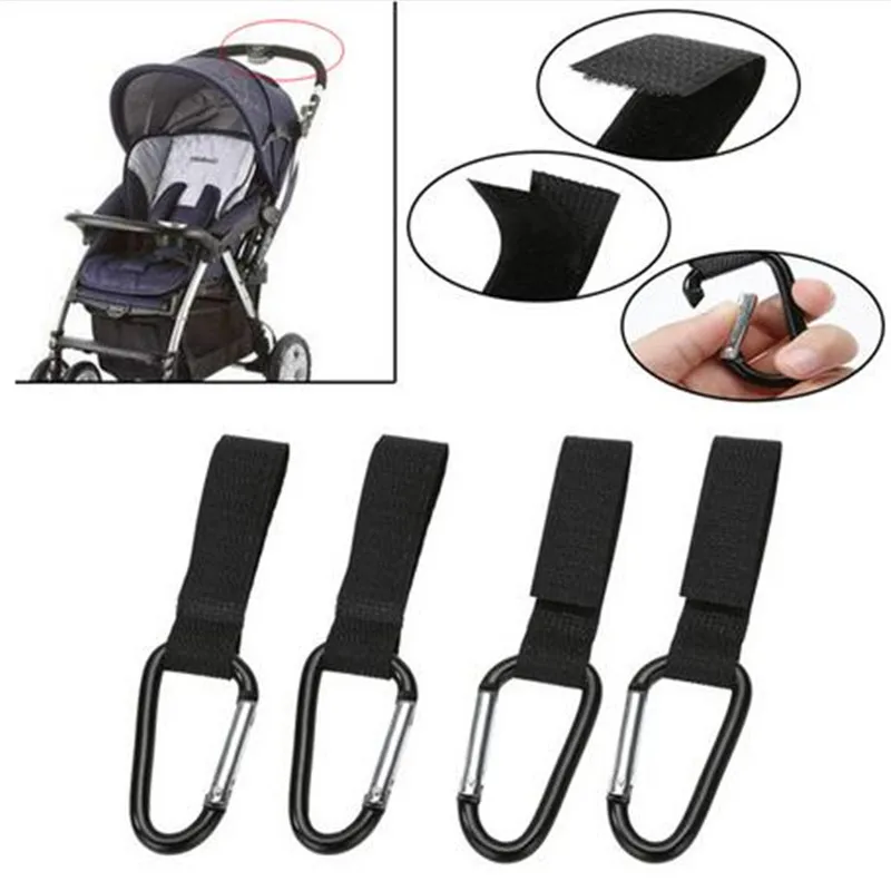 4pcs Shopping Bag Stroller Hook for Wheelchair Stroller Carabiner Clip font b Baby b font Strollers