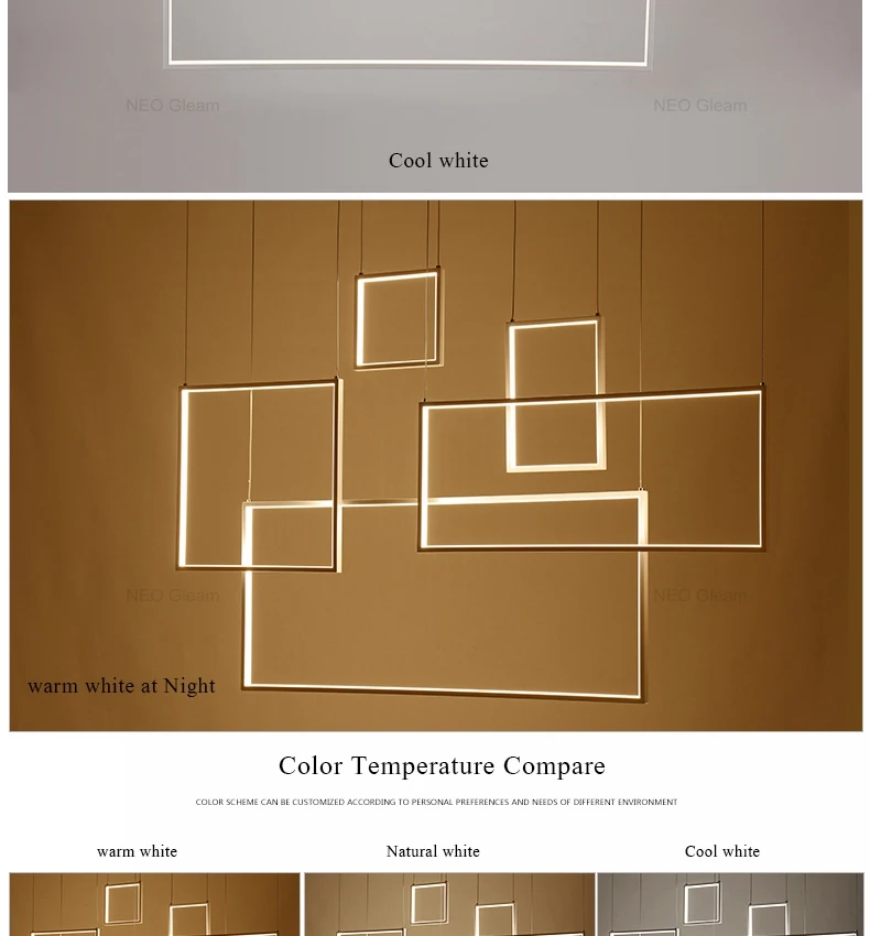 NEO gleam минимализм DIY Современные светодиодные люстры светильники для столовой Кухня зал Бар подвесной светильник AC85-265V люстры