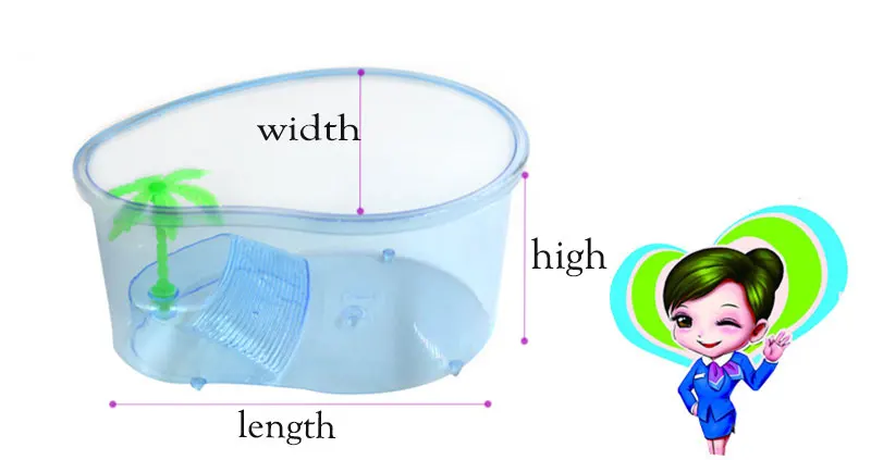 Vivarium черепаха место обитания озеро Terrapin рептилий аквариум с платформой растения черепаха Танк Коробка черепаха дом рептилия клетка