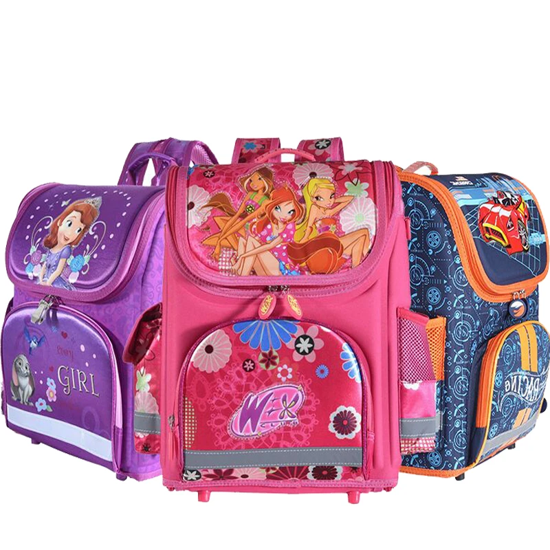 Kids hot girls school Backpack monster high butterfly winx EVA FOLDED orthopedic Children School Bags Girls mochila infantil