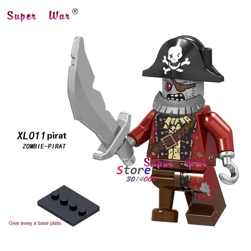 

1PCS model building blocks action Movie Series 14 Halloween s Zombie Piratediy toys for children gift