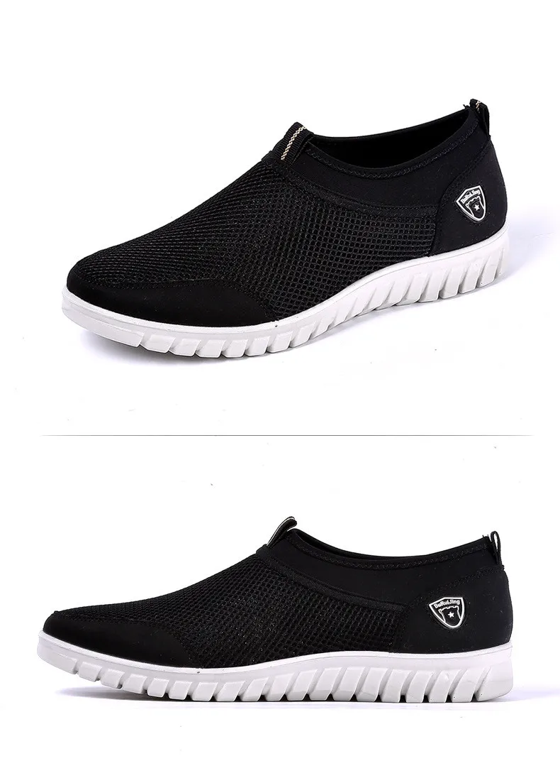 Summer Mesh Shoe Sneakers For Men Shoes Breathable Men's Casual Shoes Slip-On Male Shoes Loafers Casual Walking 38-48