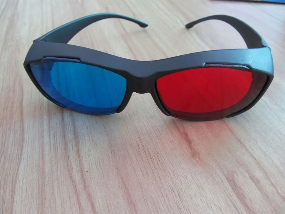 Красные синие Cyan 3D VISION Пластиковые общие очки/3D очки 10 шт