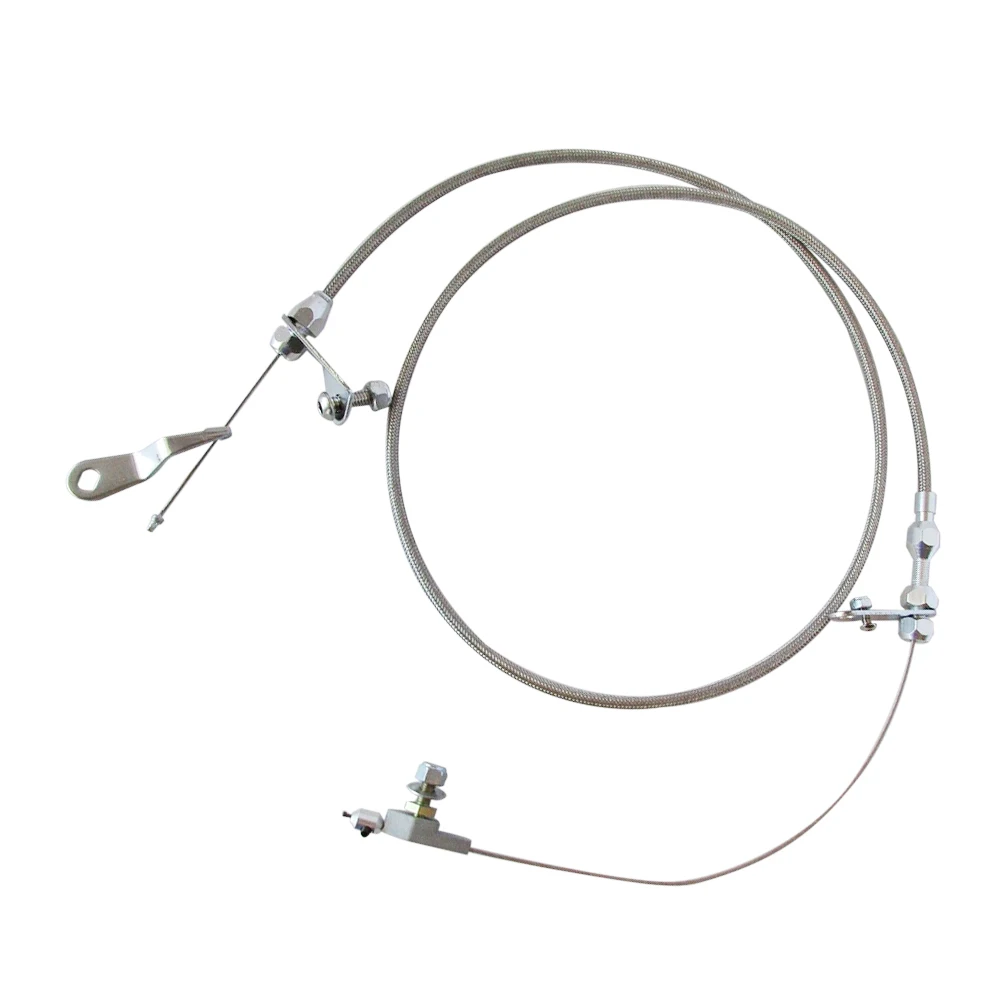 Brand New Stainless Braided Kick Down Cable for Ford C6in Fuel