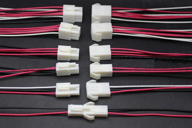 

Free shipping 5SETS 2/3/4/6/9/12PIN EL harness Electronic wire / air connection ul1007 20AWG total Length 14.5cm