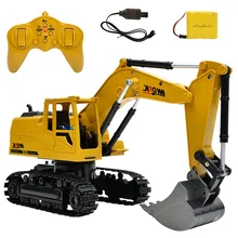 caminhão de controle remoto Farfeji 1:24 грузовик дистанционного Управление трактор RC экскаватор игрушки 2.4 г 8-канальный RC экскаватор de Управление e Remoto Управление автомобиль игрушки caminhão de controle remoto