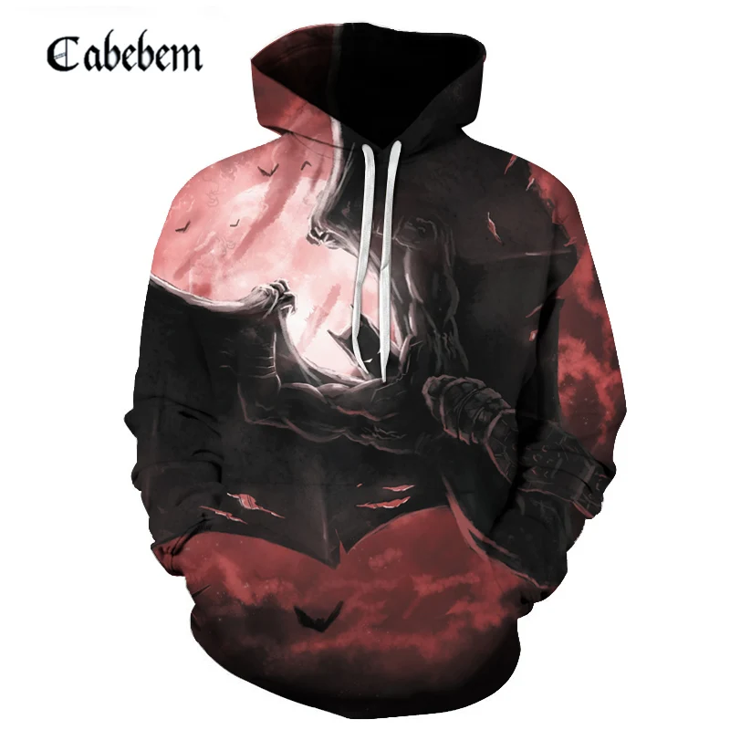 

3D Men's Sweatshirt Game World Batman Arkham Knight 3D Print Men's Hoodie Fashion Women's / Men's Sports Pullover New Autumn