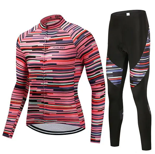 Зимняя велосипедная одежда, мужская термальная флисовая велосипедная Джерси, набор, профессиональный костюм для триатлона, комплект для горного велосипеда, Униформа, одежда, наряд, Майо - Цвет: jersey and pants