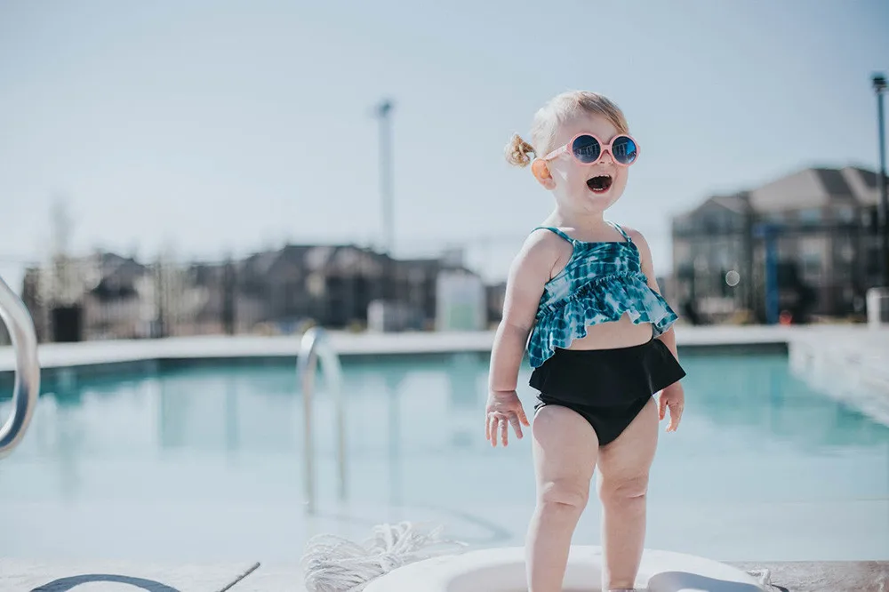 

2Pcs Toddler Girls Sky Print Vest Shorts Swimwear Bathing Set Outfits Swimsuit clothes for girls 10 years vetement enfant fille