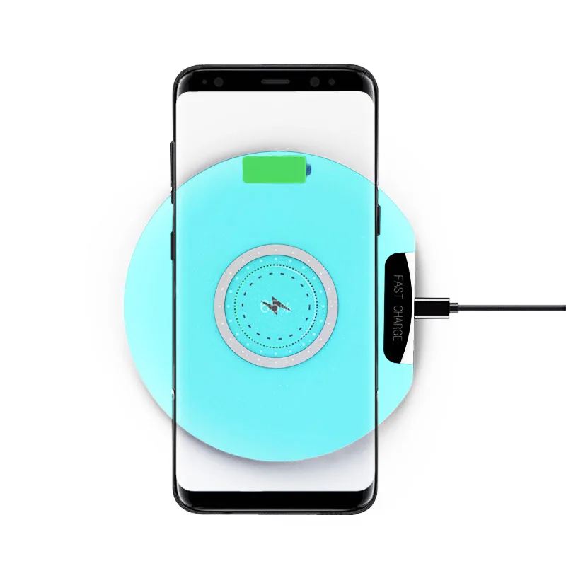 Qi 10 Вт Быстрая зарядка беспроводное зарядное устройство для iPhone 8 X XS мобильный
