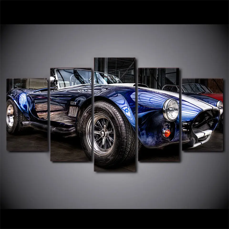 Картина в раме для автомобиля Ford Shelby Cobra Классическая настенная живопись холст