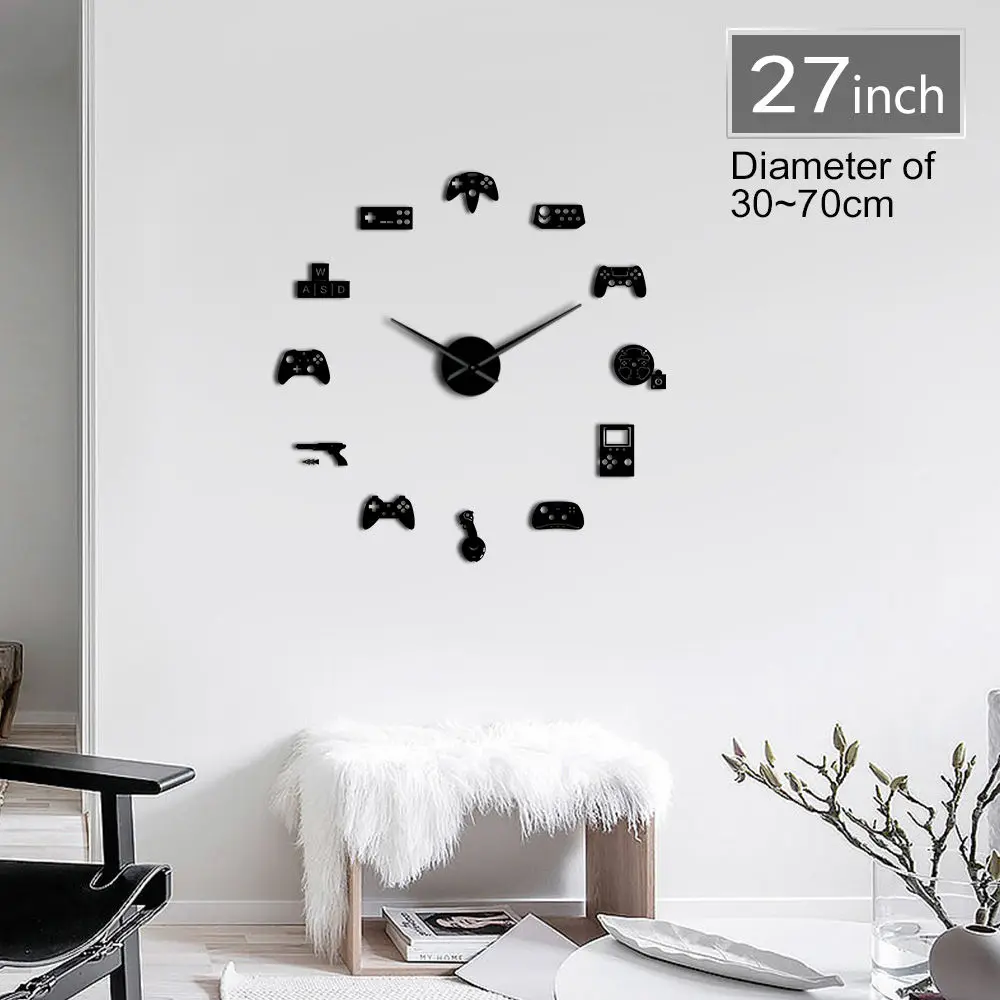 

Playstation Gaming 3D DIY Wall Clock Modern Gamer Acrylic Clock Watch Fashion Home Wall Art Decoration Popular Game Gift For Kid