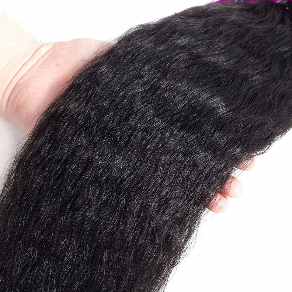 Alipop kinky straight hair bundles with closure (38)
