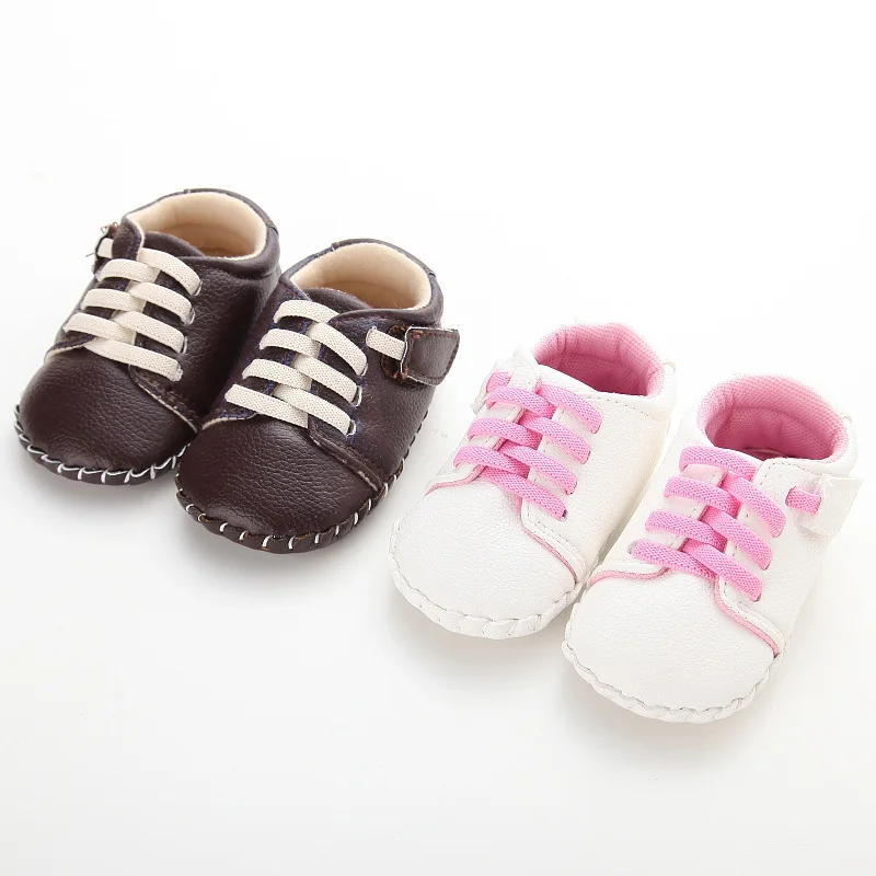 Cute Baby Boys Shoes PU Leather Boy Girls Soft Sole Non-Slip Magic Tape Spring Autumn Infant Casual Prewalker Baby First Steps