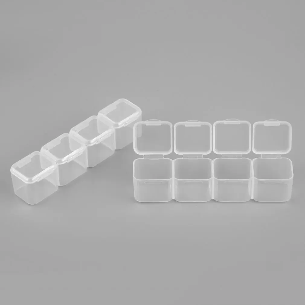 28 слотов прозрачный пластиковый держатель бусин коробка для хранения маникюрные инструменты для ногтей ювелирные изделия Дисплей Чехол Органайзер коробка