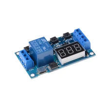 6-30 v módulo de relé do interruptor do diodo emissor de luz do controle do temporizador do atraso da automatização residencial display digital dc 30 v 5a dispositivos ac ou 220 v 5a(China)