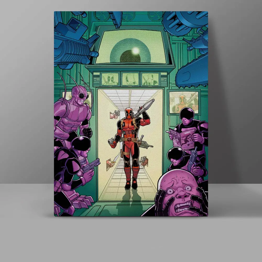 

OMG Deadpool Is Coming Wall Pictures Superhero Funny Design Canvas Painting Super Hero Manga Bedroom HD Print Home Decor