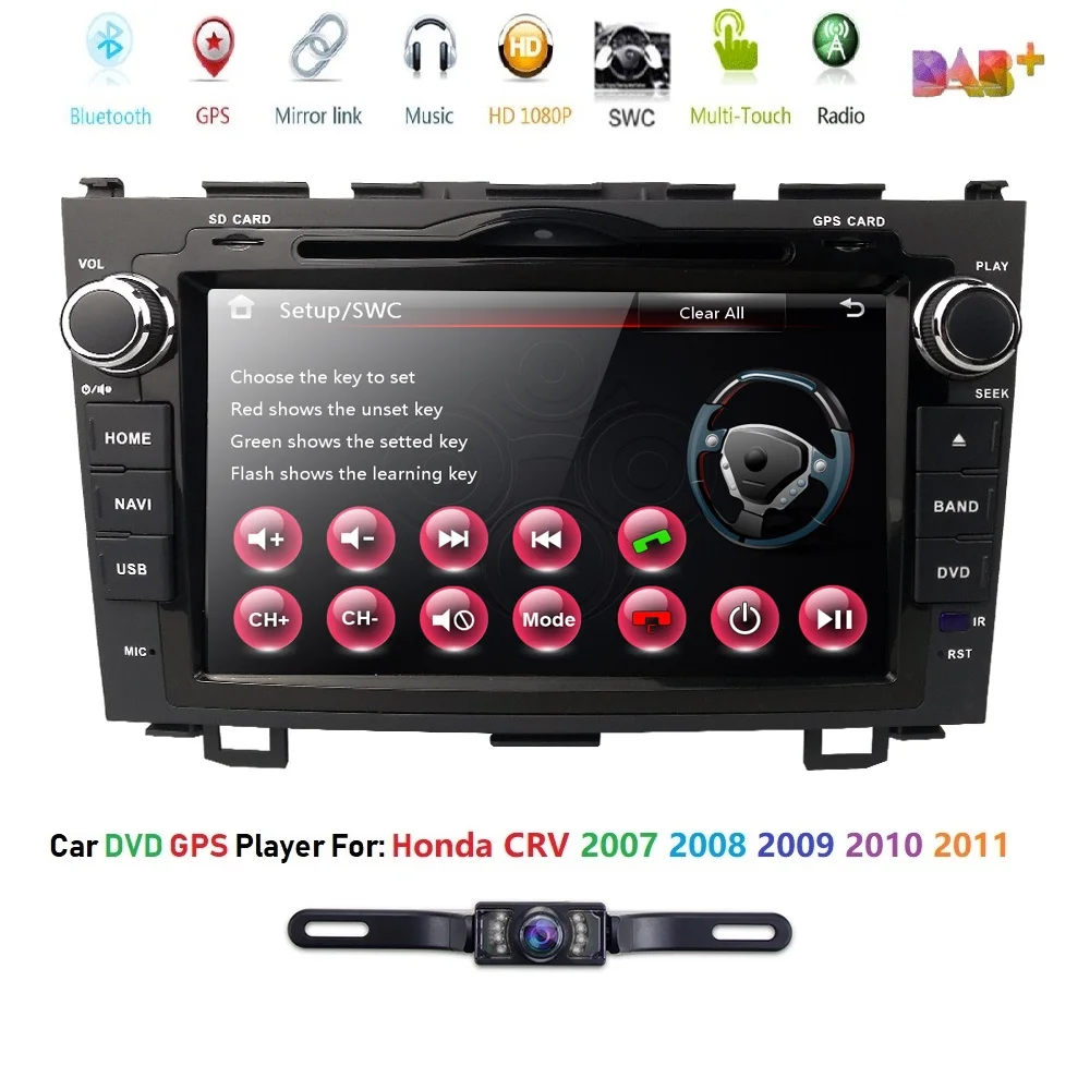 Подходит для HONDA CRV 2008 2009 2010 2011 gps Navi " автомобильный стерео dvd-плеер радио карта Автомобильный мультимедийный плеер монитор Autoaudio CAM DAB BT