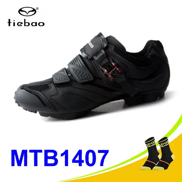 Tiebao обувь для велоспорта sapatilha ciclismo mtb, для езды на велосипеде, для гонок, для горного велосипеда, кроссовки, профессиональная самофиксирующаяся обувь - Цвет: 1413 MTB balck