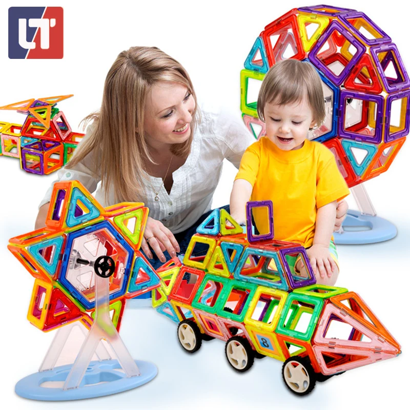 64 шт. 3D дизайнерские магнитные строительные блоки Строительство Мини Набор Детские развивающие игрушки для мальчиков и девочек подарок для малышей