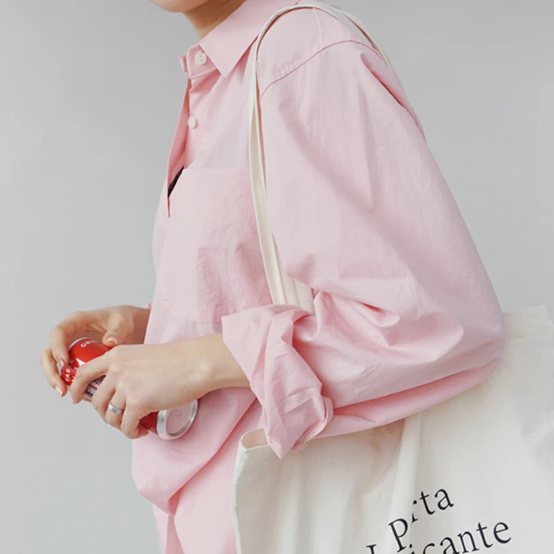 

Sweet Dreamy Pink Blouse Long Sleeve Shirt Women Top Office Lady Classic Chemise Femme Chemisier Blusa Mujer Camisa