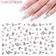 TIMESTREND 1 лист 3D супер тонкий ногтей наклейки Советы Клей для накладных ногтей надписи Маникюр Инструмент темно-украшения ногтей наклейки
