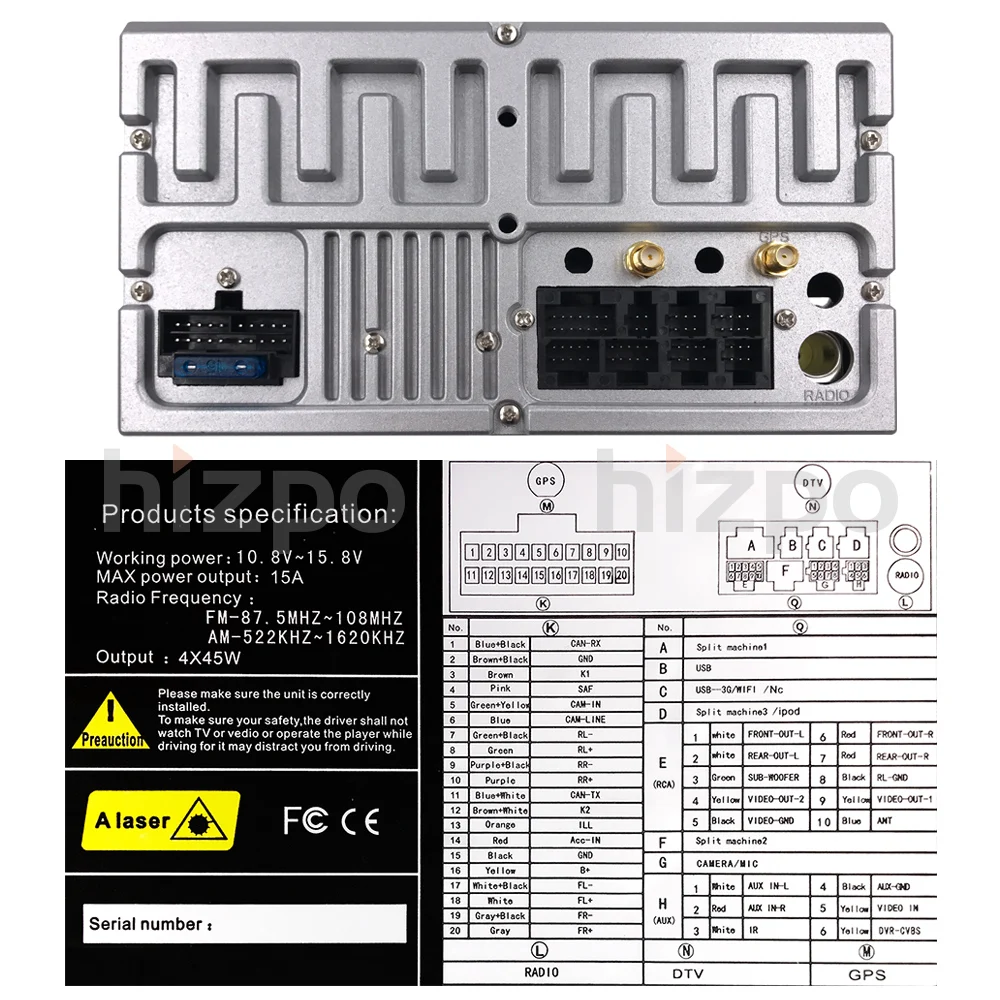 2G ram Android 9,0 авто радио Ouad Core 6,2 дюймов 2 DIN Универсальный Автомобильный dvd-плеер gps стерео аудио головное устройство поддержка DAB DVR камера