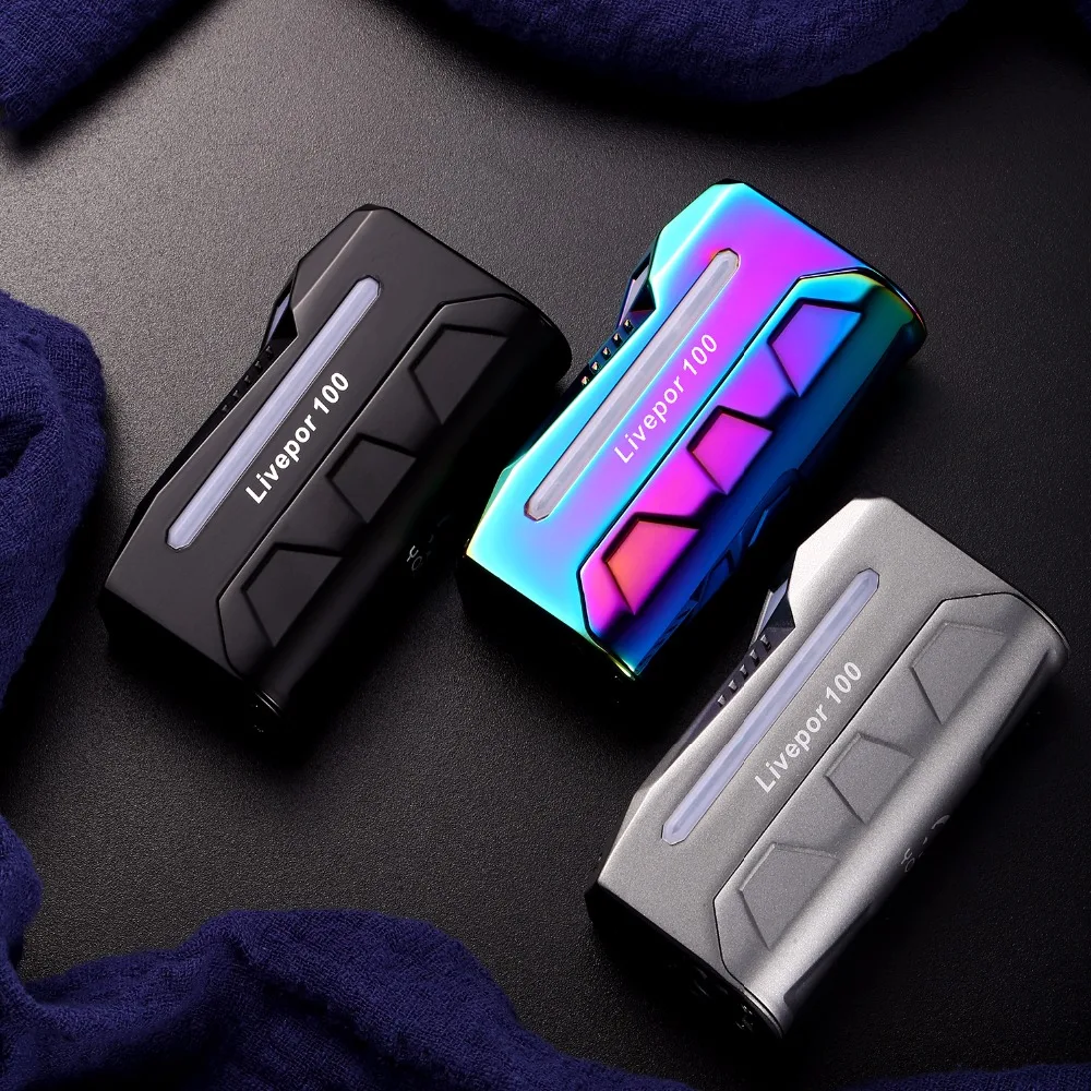 Новейшие аксессуары для электронных сигарет оригинальный Livepor 100 Вт Box Mod Мощность