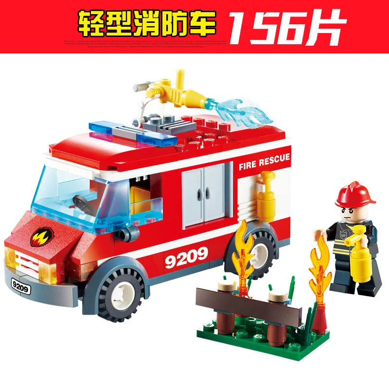 G Model Compatible with Lego G9209 156PCS Fire Engine Models Building Kits Blocks Toys Hobby Hobbies For Boys Girls