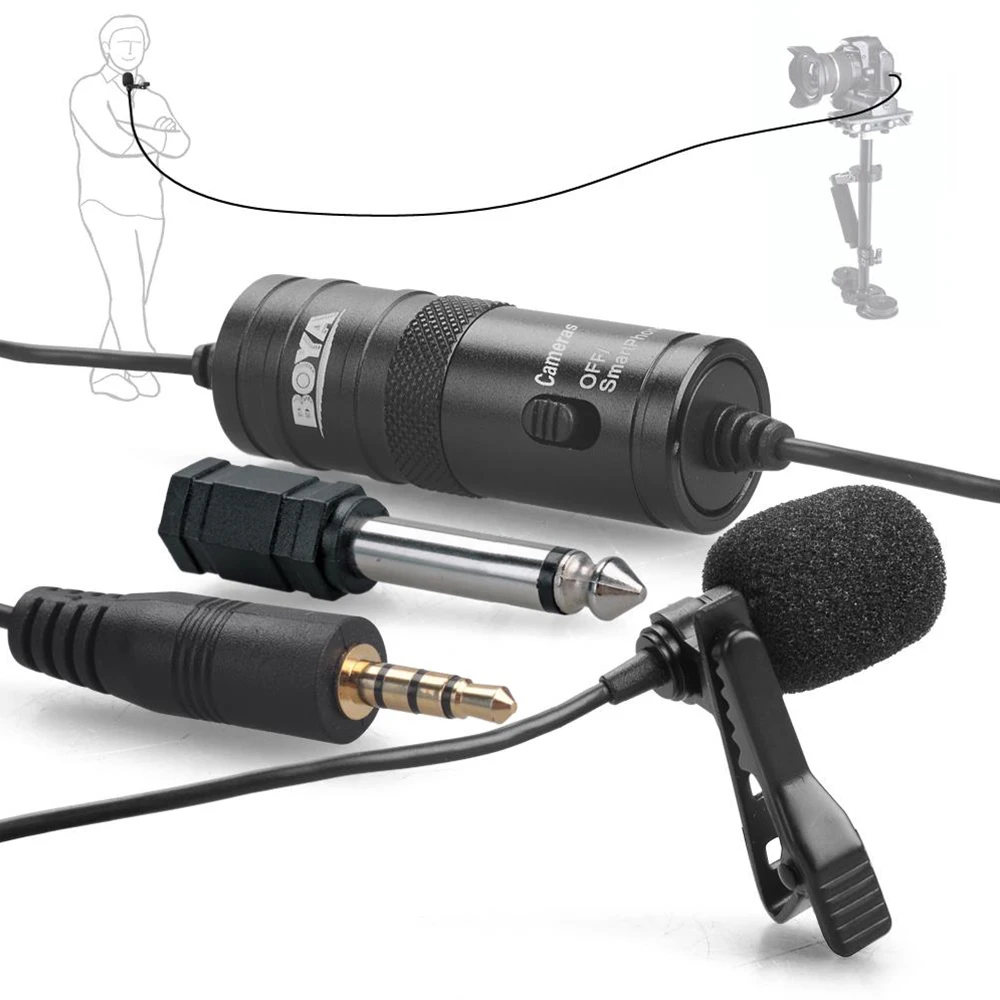 BOYA BY-M1 петличный всенаправленный конденсаторный микрофон для стерео DSLR Canon Nikon iPhone видеокамеры вещания записи