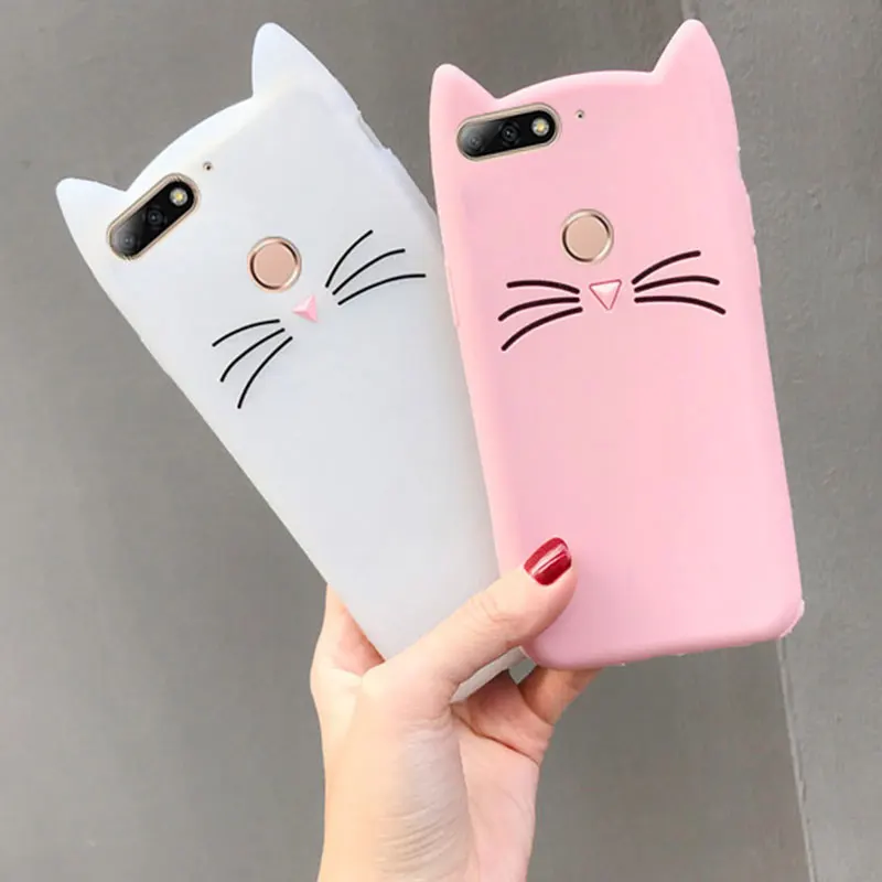 

Case For Huawei Honor Y6 Y3 Y5 Y7 Y9 Prime 2017 2018 Cute Cat Ear Cases For Huawei Honor 7X 6X 8X 10 6C 5C 9 8 Cases Covers