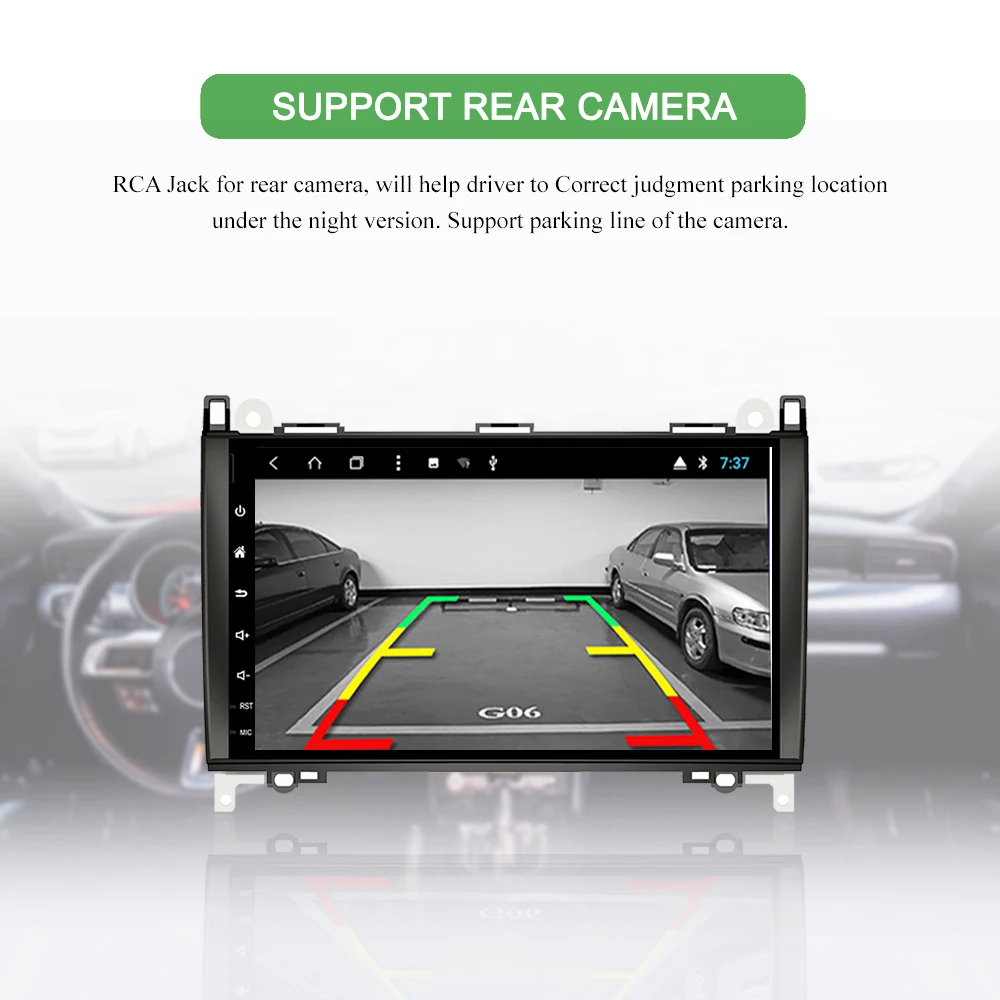 Best BONROAD Android Car Multimedia Player For Mercedes/Benz/Sprinter/B200/B-class/W245/B170/W209/W169 GPS Navigation radio 5