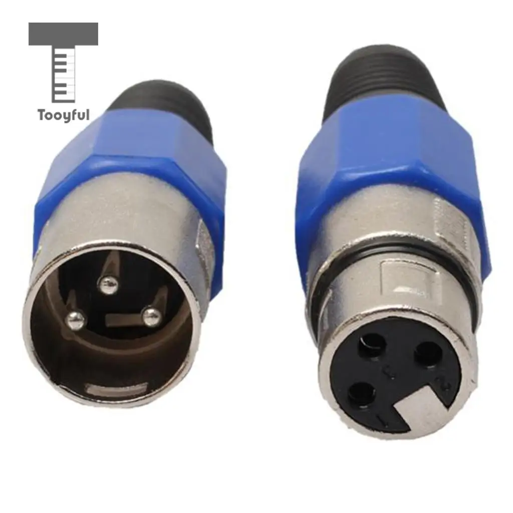 10 Pairs XLR Male & Female Microphone Plug Audio Cable Adapter Connector for Guitar Mixer
