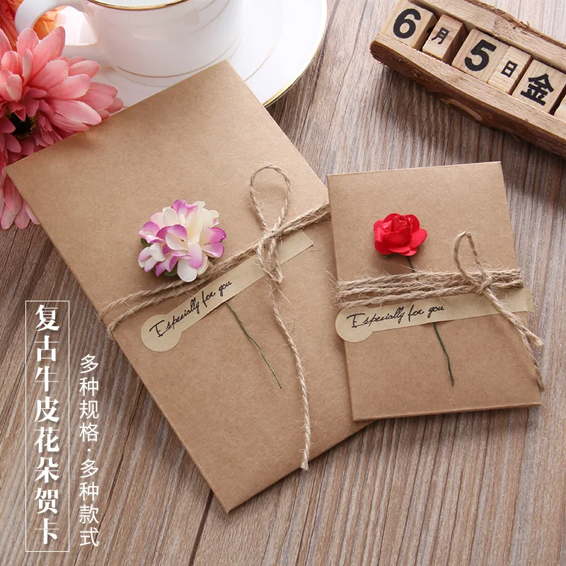 5 шт. оберточная бумага в винтажном стиле для приглашения поздравительной открытки конверт Свадебная вечеринка открытки с ручной работы