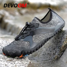 Быстросохнущие кроссовки лето Для мужчин новая обувь для плавания пляжные обувь, Тапочки обувь для водных видов спорта для взрослых Для мужчин закрытый носок спортивная водонепроницаемая обувь