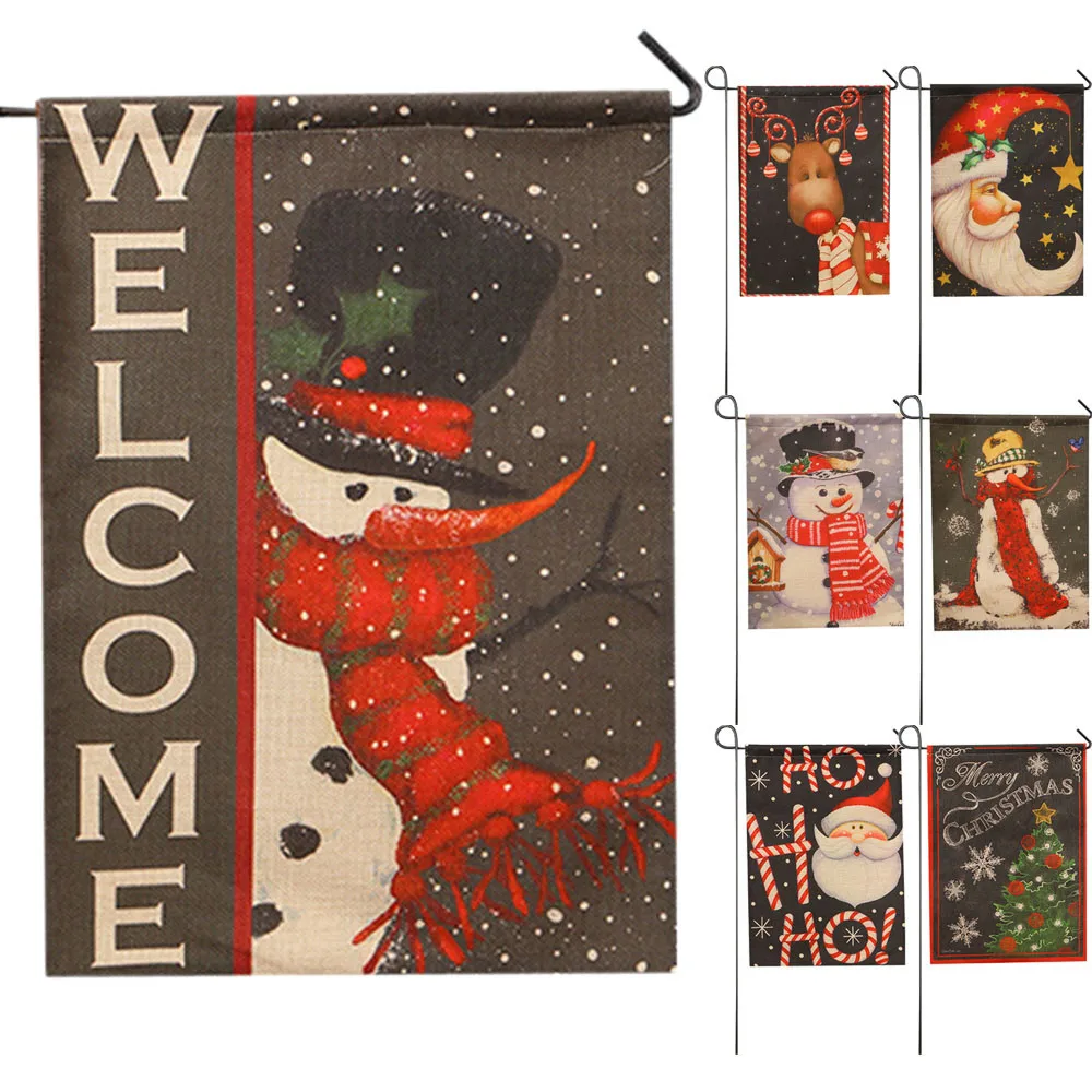Merry Рождество Сад Флаг Крытый для улицы, домашний декор зима снежинка флаги и растяжки, Бельгия# XT